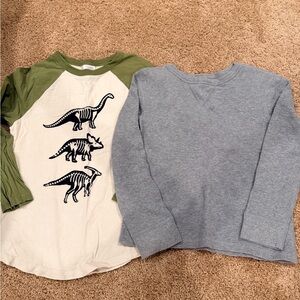 HA  Dinosaur Print Green and Gray Shirts bundle